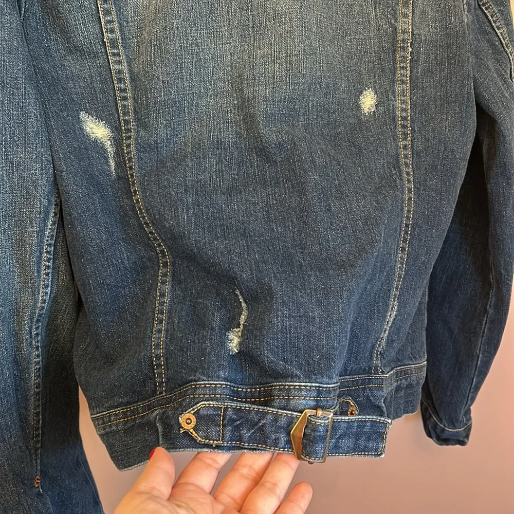 J.Crew Distressed Denim Utility Jean Jackets Size Small S